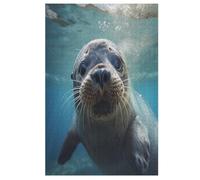 Phoque Puzzle en Bois 1000 Pièces, DIY, Divertissement Créatif, Amusement Puzzles pour Adultes Et Enfants À Partir De 12 Ans, 78×53cm