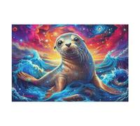 Phoque Vague 1000 Pièces Puzzle Expert Confirmé en Carton Anti-Déchirure Très Difficile Haute Difficulté Motif Complexe Idée Cadeau Anniversaire Premium 1000 PCS/75x50cm