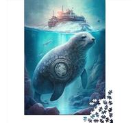 Phoques et Créatures Imaginaires pour Adultes Puzzle 1000 Pièces Papier Art Mural Jeux de Puzzle 1000 Pièces (38x26cm)