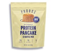 Phoros Nutrition Mélange protéiné pour crêpes et gaufres protéinées, 30 g de protéines, faible teneur en glucides, riche en protéines, compatible avec le régime cétogène, protéines de lactosérum