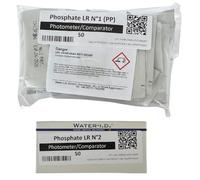 Phosphates LR Réactifs N°1 & N°2 pour PoolLab 2.0 - Réactifs de mesure du phosphate (Low Range 0,00-4,00 mg/l (ppm)) - Durabilité : 2 ans - 100 tests (50 tampons en poudre + 50 comprimés)