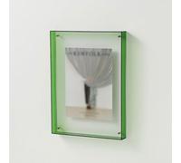 Phot en acrylique transparent pour décoration murale à faire soi-même - Design simple et créatif pour chambre à coucher et salon - 11 x 14 cm - Couleur bleue - Parfait pour les photos et les œuvres