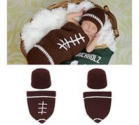 Photo Apparel 2020 Harvest Baby Set Fengzi Sac de couchage Bébé Tricoté à la Main Bonnet de Rugby Enfants Photographie Set Bébé Crochet Tricot Costume Bébé Vêtements Bébé Accessoires Photo 0-6 mois