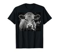 Photo Art Portrait de Vache fumant Une Cigarette T-Shirt