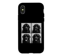 Photo Booth Newfie pour Amoureux des Chiens de Terre-Neuve Coque pour iPhone X/XS