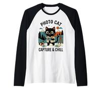 Photo Cat Capture & Chill Mignon Photographe Caméra Rétro Chat Manche Raglan
