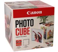 Photo Cube Canon et cadre + papier photo glacé Extra II PP-201 13 x 13 cm (40 feuilles) - Pack créatif, rose