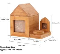 Photo d'animal de compagnie urne en forme de maison Belle structure robuste boîte de cendres commémorative pour chat chien petite combinaison