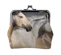 Photo de Cheval Sauvage,Porte-Monnaie en Cuir PU, Petit Portefeuille, Pochette à Monnaie avec Fermoir Baiser