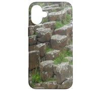 Photo de colonnes de pierre de basalte de la côte d'Irlande du Nord Coque pour iPhone 16 Plus