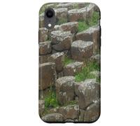 Photo de colonnes de pierre de basalte de la côte d'Irlande du Nord Coque pour iPhone XR