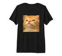 Photo de mème floue « pathétique » avec Un Chat Orange drôle T-Shirt Haut de Gamme