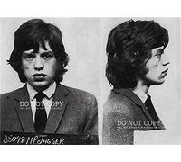 Photo de Mick Jagger Mugshot 25,4 x 35,6 cm - Killer 1967 Mug Shot Portrait - Photo Poster Impression