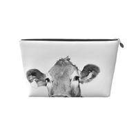 Photo de Vache Noir et Blanc, Trousse de Toilette Trousse de Maquillage Sac à cosmétiques Trousse de Toilette de Voyage Portable