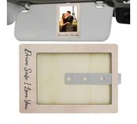 Photo de visière - Clip de visière pour cadre photo, écran photo compact, clip de cadre photo en bois, support photo automobile, souvenir sûr pour les parents, partenaires, amis, voiture familiale