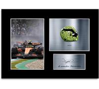 Photo dédicacée de Lando Norris Racing Driver 2025 avec support de montage sur support A4