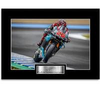 Photo dédicacée du champion du monde Fabio Quartararo 2021 - Format A4 - Pour fans et supporters