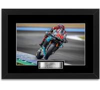 Photo dédicacée du champion du monde Fabio Quartararo 2021 - Format A4 - Pour fans et supporters