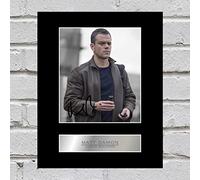 Photo dédicacée encadrée, Matt Damon dans le rôle de Jason Bourne.