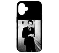 Photo d'Elvis Costello regardant l'ère des détectives 1977 Coque pour iPhone 16