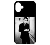 Photo d'Elvis Costello regardant l'ère des détectives 1977 Coque pour iPhone 16 Plus