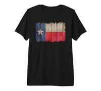 Photo du Drapeau de l'État du Texas sur Planche de Bois grainé épais T-Shirt Haut de Gamme