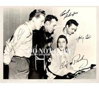 Photo du quatuor de millions de dollars 28 x 35,6 cm - Merveilleux portrait du soleil de 1956 - Elvis - Johnny Cash - Carl Perkins - Jerry Lee Lewis - Rock and Roll - Photo rare - Poster Impression