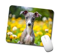 Photo d'un Chiot Lévrier Italien Tapis De Souris Gaming Confort Mousepad Antidérapant Mouse Pad pour Voyage Travail Bureau 25X30Cm