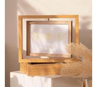 Photo e Tableau créatif en MDF - Photo E rotative double face - Pour dessus de table vertical ou horizontal - Décoration de bureau - Photo e (B1 15,2 cm x 15,2 cm)