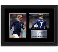 Photo encadrée avec autographe de joueur de football français Antoine Griezmann - Format A4