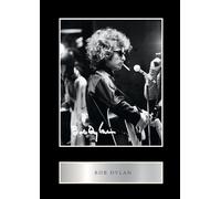 Photo encadrée préimprimée de Bob Dylan avec autographe 25,4 x 20,3 cm