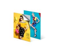 KODAK Photo Fabric Stick Ups - Papier Photo Adhésif Brillant, Pack de 20 Feuilles, Format A6 (10x15 cm), Repositionnable, Impression Jet d'Encre, Facile à Enlever, Sans Résidus