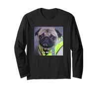 Photo floue de Chien Carlin drôle « Please No More » Manche Longue