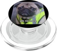 Photo floue de Chien Carlin drôle « Please No More » PopSockets PopGrip pour MagSafe