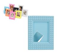 Photo Frame, Small Picture Frame Standing Picture Frames Photo Display Stand Decorative Picture Frames for Home Classroom Office 4.3x3.3inch (Blue)