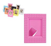 Photo Frame, Small Picture Frame Standing Picture Frames Photo Display Stand Decorative Picture Frames for Home Classroom Office 4.3x3.3inch (Rose Pink)