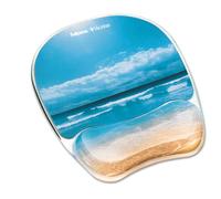 Photo Gel - Tapis de souris avec repose-poignets - multicolore, plage sablonneuse