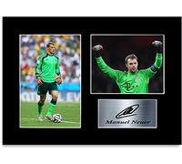 Photo imprimée avec autographe du joueur du Bayern Manuel Neuer A4