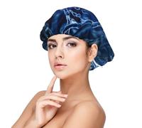 Photo imprimée de la chaîne d'ADN,Bonnet de nuit en satin pour adulte - Bonnet de nuit élastique pour femme, couvre-cheveux de nuit