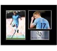 Photo imprimée et dédicacée du joueur de Manchester City de Kevin De Bruyne - Format A4