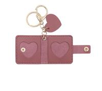 Photo Keychain Souvenir de mariage Gift Famille Mini album Faux Tox Personnalize Picture Holder Retro Style Carte Key Anneau pour les mariages Engagements Pourpre