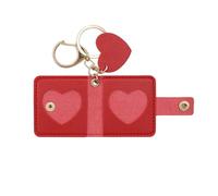 Photo Keychain Souvenir de mariage Gift Famille Mini album Faux Tox Personnalize Picture Holder Retro Style Carte Key Anneau pour les mariages Engagements Rouge