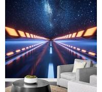 Photo Mural Extension D'Illusion D'Optique 3D，300x240cm Tunnel De Lumière deco murale pour le salon ou la chambre à coucher
