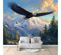 Photo murale Aigle des montagnes des neiges 200 x 140 cm - Papier peint non tissé pour enfants et adultes - Déco Maison Chambre - Décorative Tenture Murale Appartement Décoration Salon