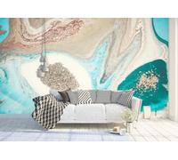 Photo murale Texture abstraite bleue, 350x250cm Papier peint Image panoramique Déco Maison Chambre Tapisserie Murales Papier Peint