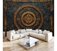 Photo Murale Totem Myth 3D Papier Peint Panoramique Géométrie Solide Tapisserie Intissé Salon Poster Décoration Murale pour Chambre Bureau Adulte Enfant 300x230 cm