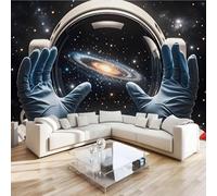 Photo Murale Univers Astronaute 3D Papier Peint Panoramique Espace Planètes Tapisserie Intissé Salon Poster Décoration Murale pour Chambre Bureau Adulte Enfant 250x175 cm