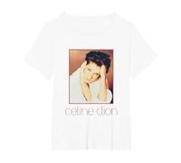 Photo Officielle Celine Dion Square T-Shirt, Femme Grandes Tailles, Blanc, 2X