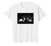 Photo Officielle de Freddie Mercury Brian May Live Queen T-Shirt, Enfant, Blanc, 8 Ans