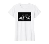 Photo Officielle de Freddie Mercury Brian May Live Queen T-Shirt, Femme, Blanc, M